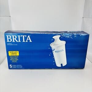 Genuine BRITA Replacement Water Filters 5-Pack – Fits All BRITA Pitchers – NIB